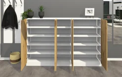 borchardt Möbel Schuhschrank »Vaasa, Schuhregal 5-türig mit 18 verstellbaren Fächern« Breite 190 cm, Höhe 120 cm, grifflose Optik