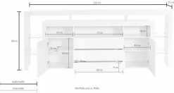 borchardt Möbel Sideboard »Rosario« Breite 220 cm