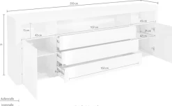 borchardt Möbel Sideboard »Santa Fé, Kommode 200 cm breit« Breite 200 cm