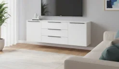 borchardt Möbel Sideboard »Tom, Kommode Breite 166cm, hängend oder stehend mit Metallgriffen« 2 Türen 3 Schubkästen, verstellbare Einlegeböden