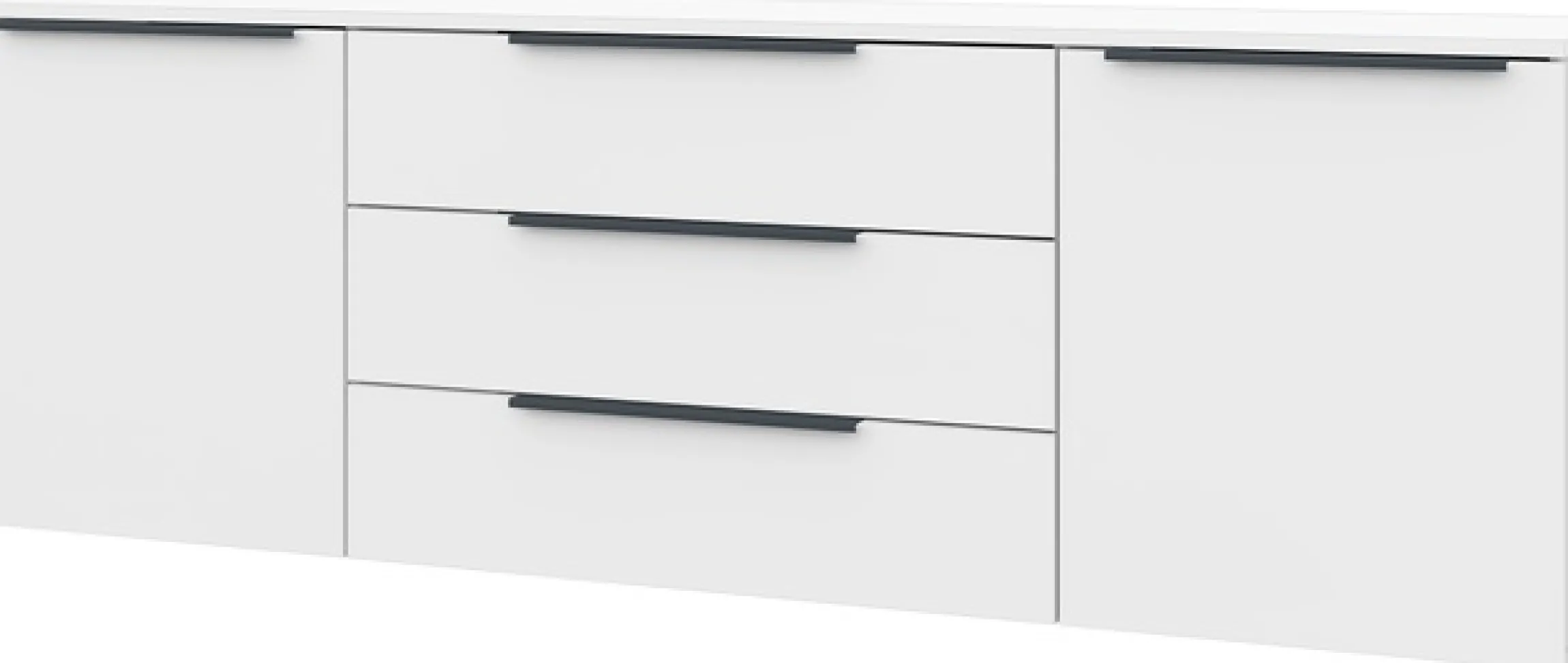 borchardt Möbel Sideboard »Tom, Kommode Breite 166cm, hängend oder stehend mit Metallgriffen« 2 Türen 3 Schubkästen, verstellbare Einlegeböden