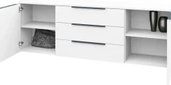 borchardt Möbel Sideboard »Tom, Kommode Breite 166cm, hängend oder stehend mit Metallgriffen« 2 Türen 3 Schubkästen, verstellbare Einlegeböden
