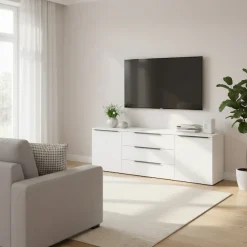 borchardt Möbel Sideboard »Tom, Kommode Breite 166cm, hängend oder stehend mit Metallgriffen« 2 Türen 3 Schubkästen, verstellbare Einlegeböden