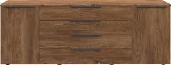 borchardt Möbel Sideboard »Tom, moderne Kommode mit Metallgriffen, 200cm breit« 2 Türen, 3 Schubfächer, Metallgriffe anthrazit,
