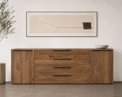 borchardt Möbel Sideboard »Tom, moderne Kommode mit Metallgriffen, 200cm breit« 2 Türen, 3 Schubfächer, Metallgriffe anthrazit,