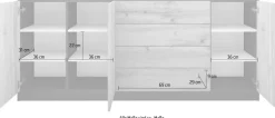 borchardt Möbel Sideboard »Vaasa, Kommode mit 3 Türen und 4 Schubkästen auf Kugelführungen« Sideboard Breite 190 cm, Höhe 79 cm, mit Push-to-open-Funktion