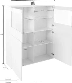 borchardt Möbel Vitrine »Florenz« Höhe 125 cm