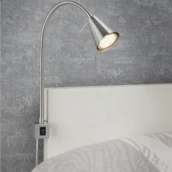 Briloner Leuchten Bettleuchte »TUSO 2er Set LED Bettleuchte Schlafzimmer Wohnzimmer« 2er Set LED Bettleuchte Schlafzimmer Wohnzimmer Matt-Nickel