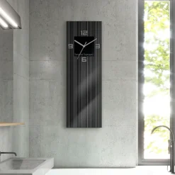 Bruno Banani Wanduhr »Thin Stripes auf Glas« wahlweise mit Quarz- oder Funkuhrwerk, lautlos ohne Tickgeräusche