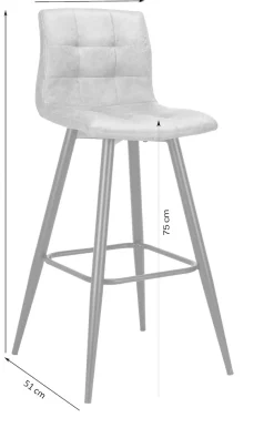 byLIVING Barhocker »Simone« Set, 2er, 2 Stk. tlg. 2er Set, Vintage braun oder Webstoff anthrazit