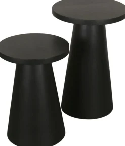 byLIVING Beistelltisch »Cone« Set,aus Massivholz in schwarz oder white wash, verschiedenen Größen