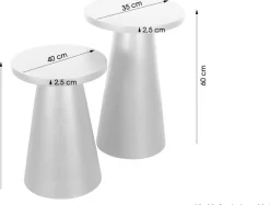 byLIVING Beistelltisch »Cone« Set,aus Massivholz in schwarz oder white wash, verschiedenen Größen