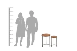 byLIVING Beistelltisch »Jaron« aus Massivholz, Zweisatztisch