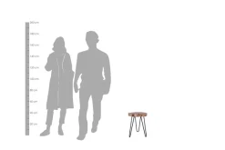 byLIVING Beistelltisch »Nasti« aus Massivholz, mit Baumkante