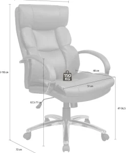 byLIVING Chefsessel »Paul-XXL« () Belastbarkeit bis 150 kg, komfortabel, mit Wippmechanik