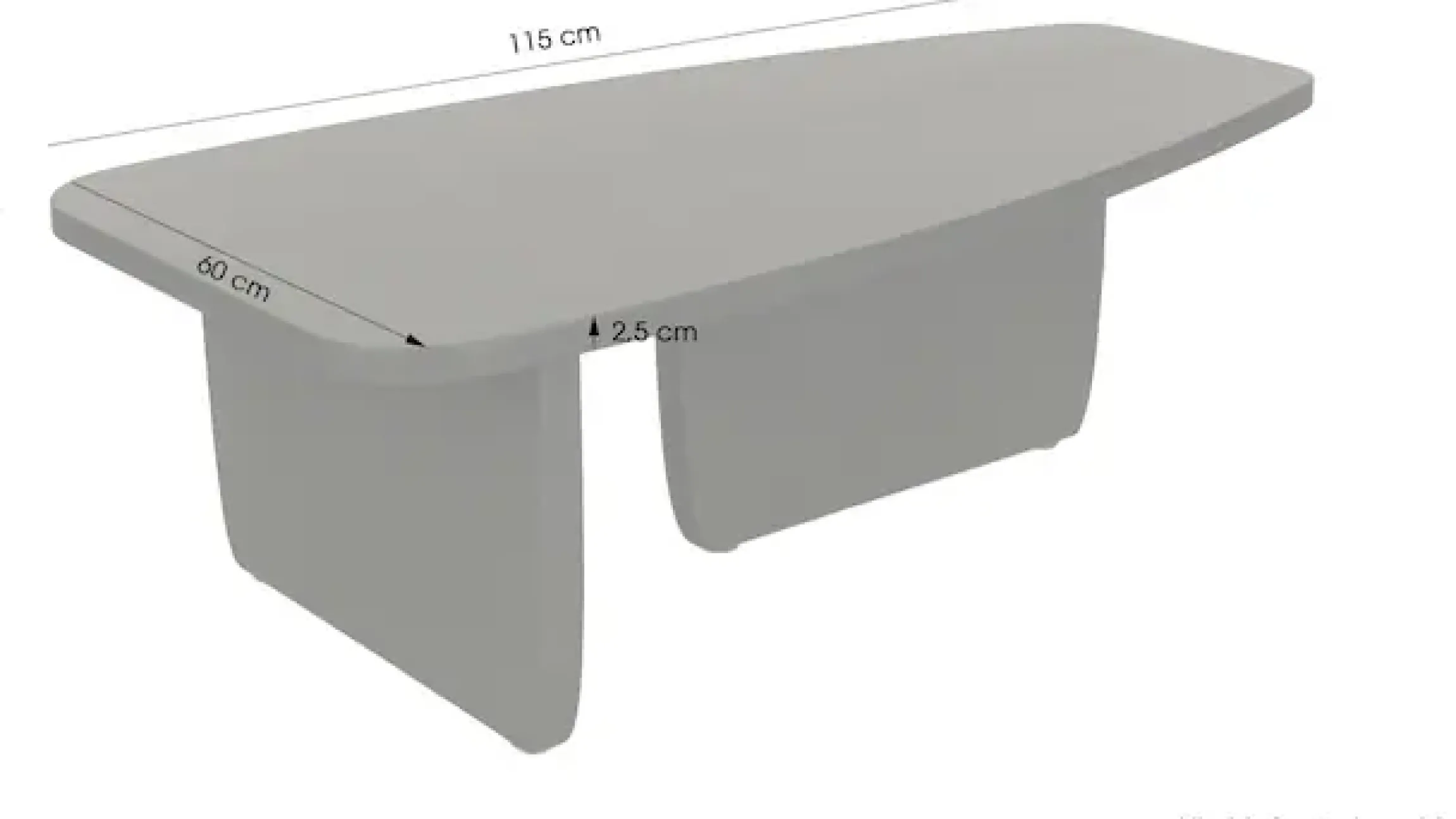 byLIVING Couchtisch »Bolt« 1 Stk. tlg. Freiform Tisch in Akazie Massivholz schwarz lackiert, 25mm Tischplatte