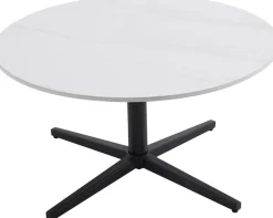 byLIVING Couchtisch »Cup« 1 Stk. tlg. modernes, rundes Design in Keramikoptik mit Kreuzgestell, 70cm