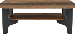 byLIVING Couchtisch »JONNY« Tischplatte Artisan Eiche o. Old Wood, Gestell anthrazit, Ablageboden