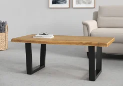 byLIVING Couchtisch »Judy« aus Massivholz, mit natürlicher Baumkante, Breite 120 cm