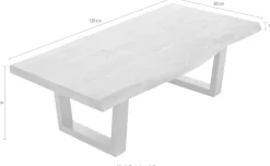 byLIVING Couchtisch »Judy« aus Massivholz, mit natürlicher Baumkante, Breite 120 cm