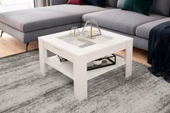 byLIVING Couchtisch »RALPH« Artisan Eiche, Old Wood oder weiß, 1 Schubkasten, Glaseinlageplatte