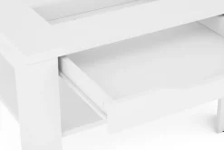 byLIVING Couchtisch »RALPH« Artisan Eiche, Old Wood oder weiß, 1 Schubkasten, Glaseinlageplatte