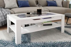 byLIVING Couchtisch »Ralph« Breite 110 cm, mit Glaseinsatz und Schubkasten