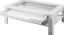 byLIVING Couchtisch »Ralph« Breite 110 cm, mit Glaseinsatz und Schubkasten