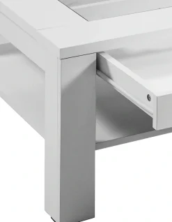 byLIVING Couchtisch »Ralph« Breite 110 cm, mit Glaseinsatz und Schubkasten