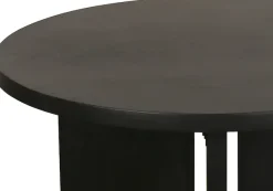 byLIVING Couchtisch »Round« Set,aus 2,5cm starkem Massivholz schwarz, einzeln oder im Set stellbar