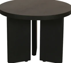 byLIVING Couchtisch »Round« 1 Stk. tlg. aus 2,5cm starkem Massivholz schwarz, einzeln oder im Set stellbar