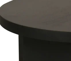 byLIVING Couchtisch »Round« 1 Stk. tlg. aus 2,5cm starkem Massivholz schwarz, einzeln oder im Set stellbar