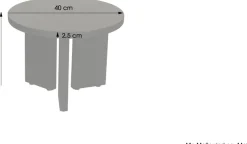 byLIVING Couchtisch »Round« 1 Stk. tlg. aus 2,5cm starkem Massivholz schwarz, einzeln oder im Set stellbar
