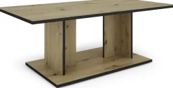 byLIVING Couchtisch »TOM« Eiche-Optik oder Weiß, Kante schwarz, Belastbarkeit 40 kg, B: 110 cm