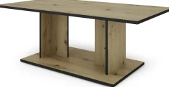 byLIVING Couchtisch »TOM« Eiche-Optik oder Weiß, Kante schwarz, Belastbarkeit 40 kg, B: 110 cm