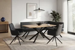byLIVING Eckbank »TORONTO« Webstoff, bis 160 kg, Taschenfederkern, 4-Fußgestell, 3 Sitzplätze