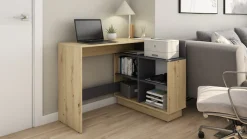 byLIVING Eckschreibtisch »Bern« platzsparender Schreibtisch, rechts und links montierbar, 102x80cm.