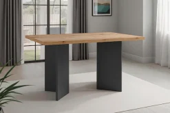 byLIVING Esstisch »Marten« 1 Stk. tlg. moderner Wangentisch in Eiche Nachbildung, 140 und 160 cm