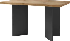 byLIVING Esstisch »Marten« 1 Stk. tlg. moderner Wangentisch in Eiche Nachbildung, 140 und 160 cm