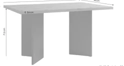 byLIVING Esstisch »Marten« 1 Stk. tlg. moderner Wangentisch in Eiche Nachbildung, 140 und 160 cm