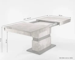 byLIVING Esstisch »Matthew« mit Auszugsfunktion, Breite 140-195 cm oder 160-215 cm