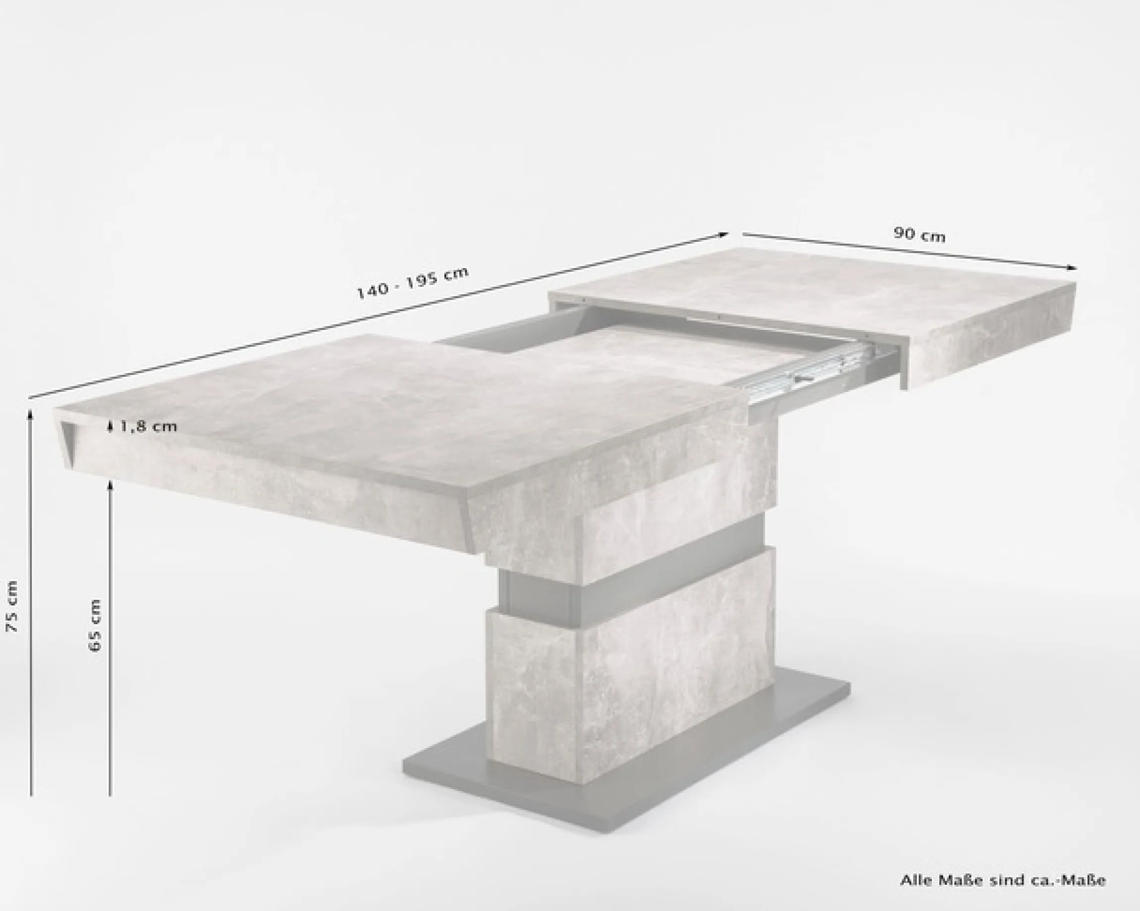 byLIVING Esstisch »Matthew« mit Auszugsfunktion, Breite 140-195 cm oder 160-215 cm