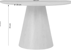 byLIVING Esstisch »Rond« mit Echtholz-Furnier Eiche natur,rund, Durchmesser 120 cm