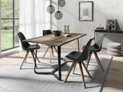 byLIVING Esstisch »Talea« 1 Stk. tlg. modernes Design, 140cm und 160cm, Artisan Eiche, Old Style Wood, Beton