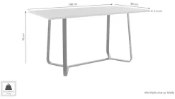 byLIVING Esstisch »Talea« 1 Stk. tlg. modernes Design, 140cm und 160cm, Artisan Eiche, Old Style Wood, Beton