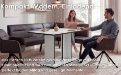 byLIVING Esstisch »TOM« Artisan Eiche oder Weiß, 100 kg, 4 Sitzplätze, Säule: 25 x 56,6 cm