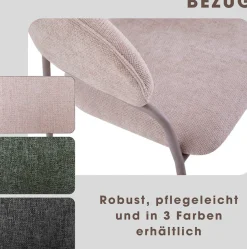 byLIVING Esszimmerstuhl »Curve« (Set) 2 Stk.moderner Stoff Stuhl mit gemütlichem Sitzkomfort, verschiedene Farben.