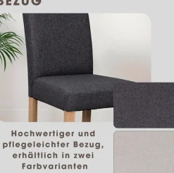 byLIVING Esszimmerstuhl »Elias« (Set) 2 Stk.mit Massivholz - Gestell und gemütlicher Schaumstoffpolsterung