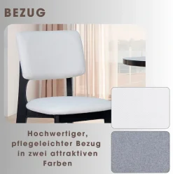 byLIVING Esszimmerstuhl »Elsa« (Set) 2 Stk.modern gemütlicher Massiv - Holzstuhl mit hochwertigem Webstoffpolster
