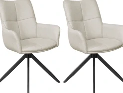 byLIVING Esszimmerstuhl »HAMILTON« (Set) 2 Stk.Webstoff, bis 110 kg, 360° drehbar, Schaumstoff, 4er Kreuzgestell
